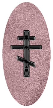DG5000-519-BK-SH-OR Black Orthodox Cross Shimmer Orchid